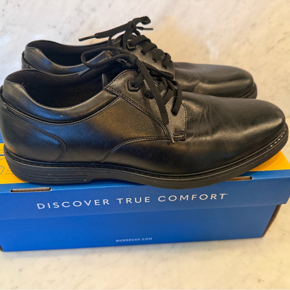 Nunn Bush Black Wade Dress Oxfords Work Non-Slip Men’s Shoes Size 11.5